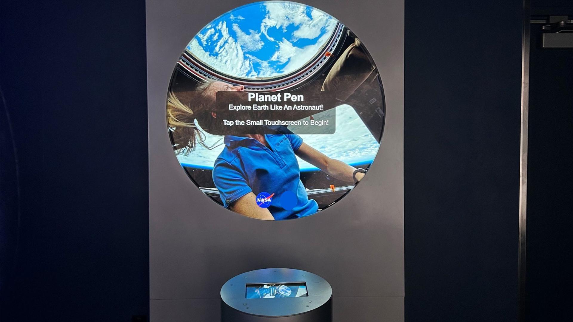 Planet Pen interactive display at Kennedy Space Center.