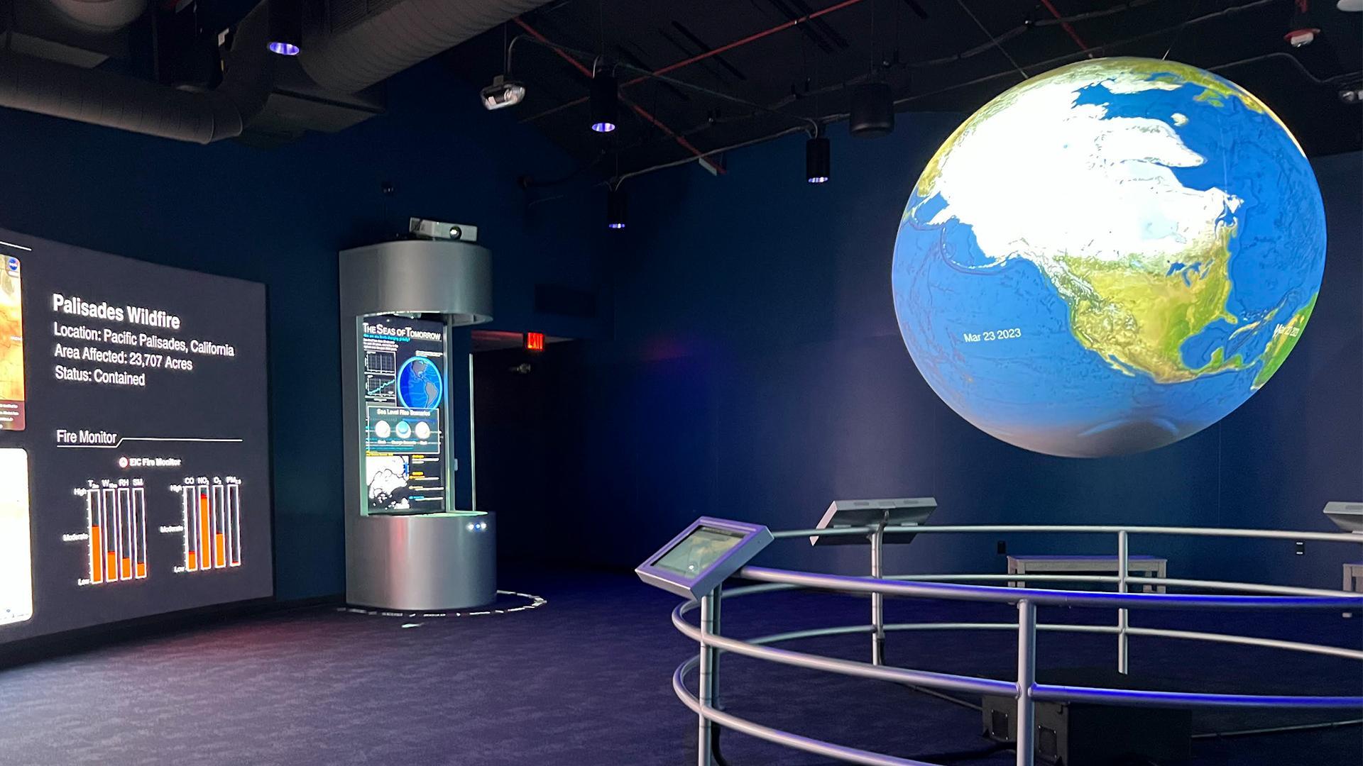 The Earth Information Center exhibit at Kennedy Space Center.